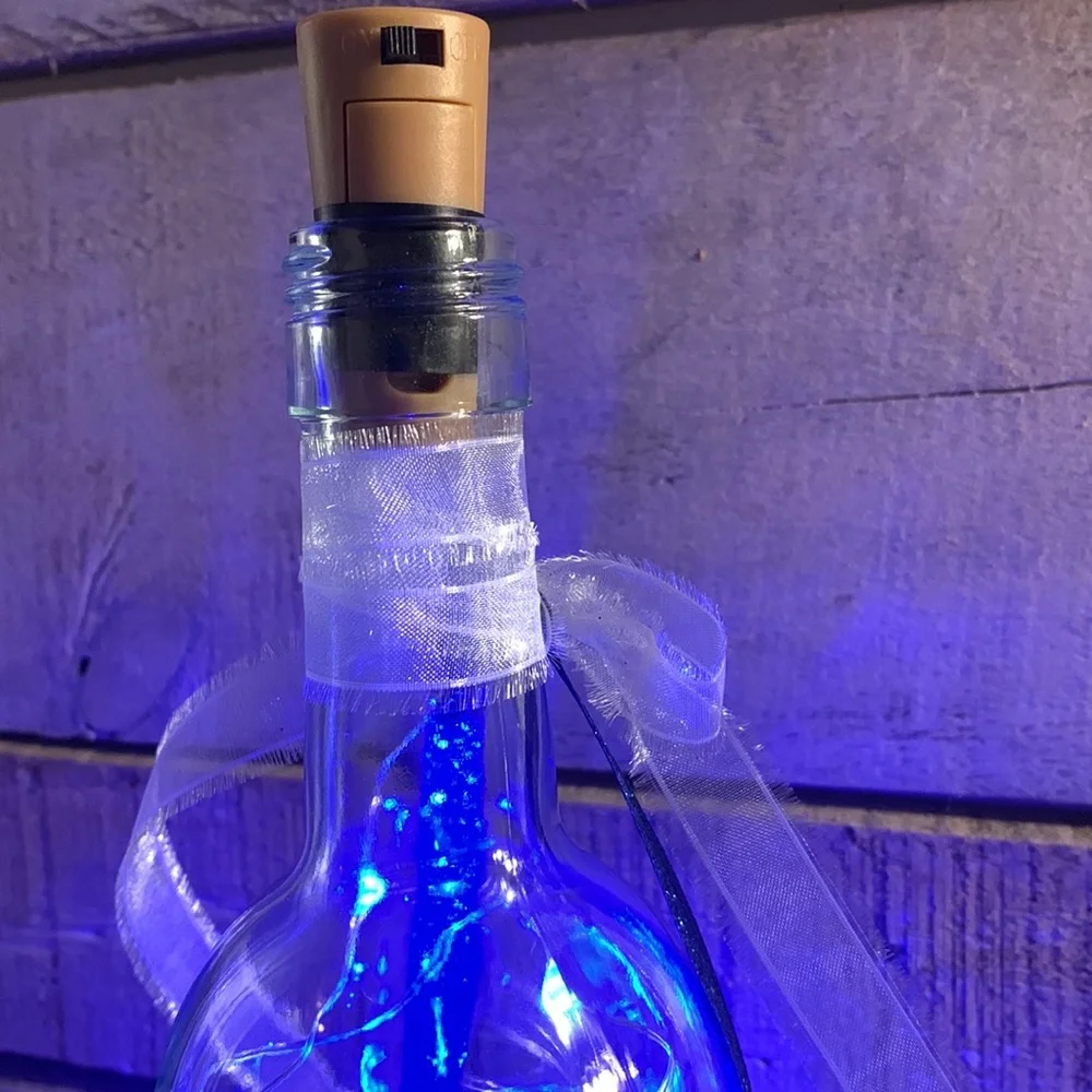‘Let’s Get Frosted’ Wine bottle lantern